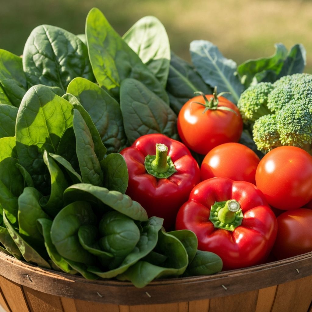 Variety of vegetables and fruits